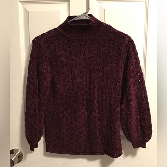 White House Black Market Sweaters - NWT!! White House Black Market Deep Burgundy Turtleneck Sweater